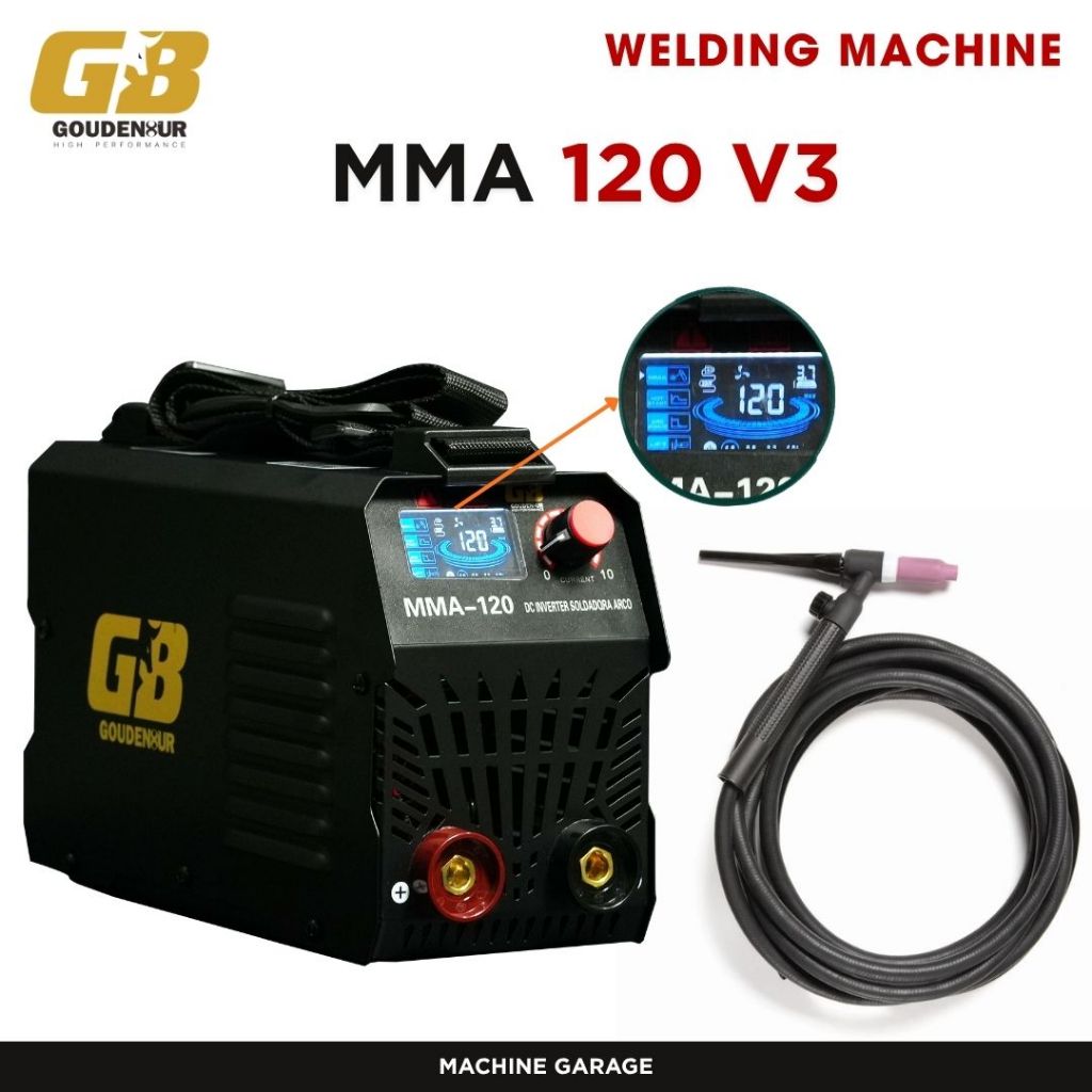 Mesin Las 2in1 MMA TIG Argon 120A GB V3 IGBT 450 Watt - Lift TIG VRD Anti Sengat