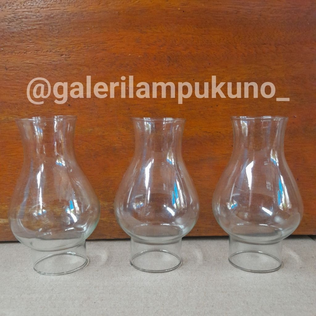Semprong Kaca Mini Lampu Ublik Teplok Minyak Model Bagong Diameter 3cm Tinggi 9cm | Sparepart Lampu 