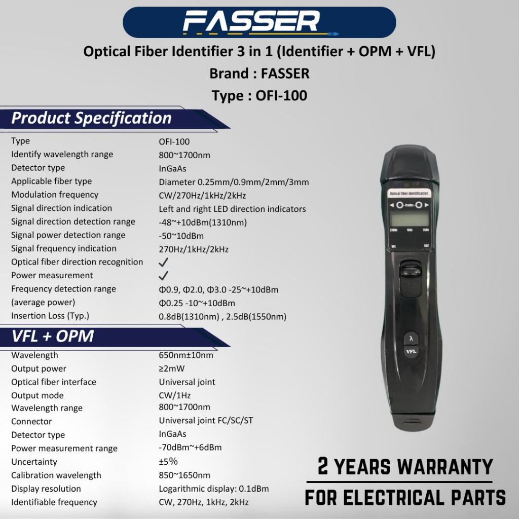Fasser Optical Fiber Indentifier + VFL + OPM - OFI 3in1 Alat Identifikasi Fiber Optik