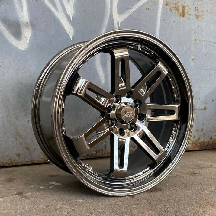 Velg Racing Black Chrome Ring 17 Tipe Hsr Daimon R17 Buat Avanza Kijang Panther Dll