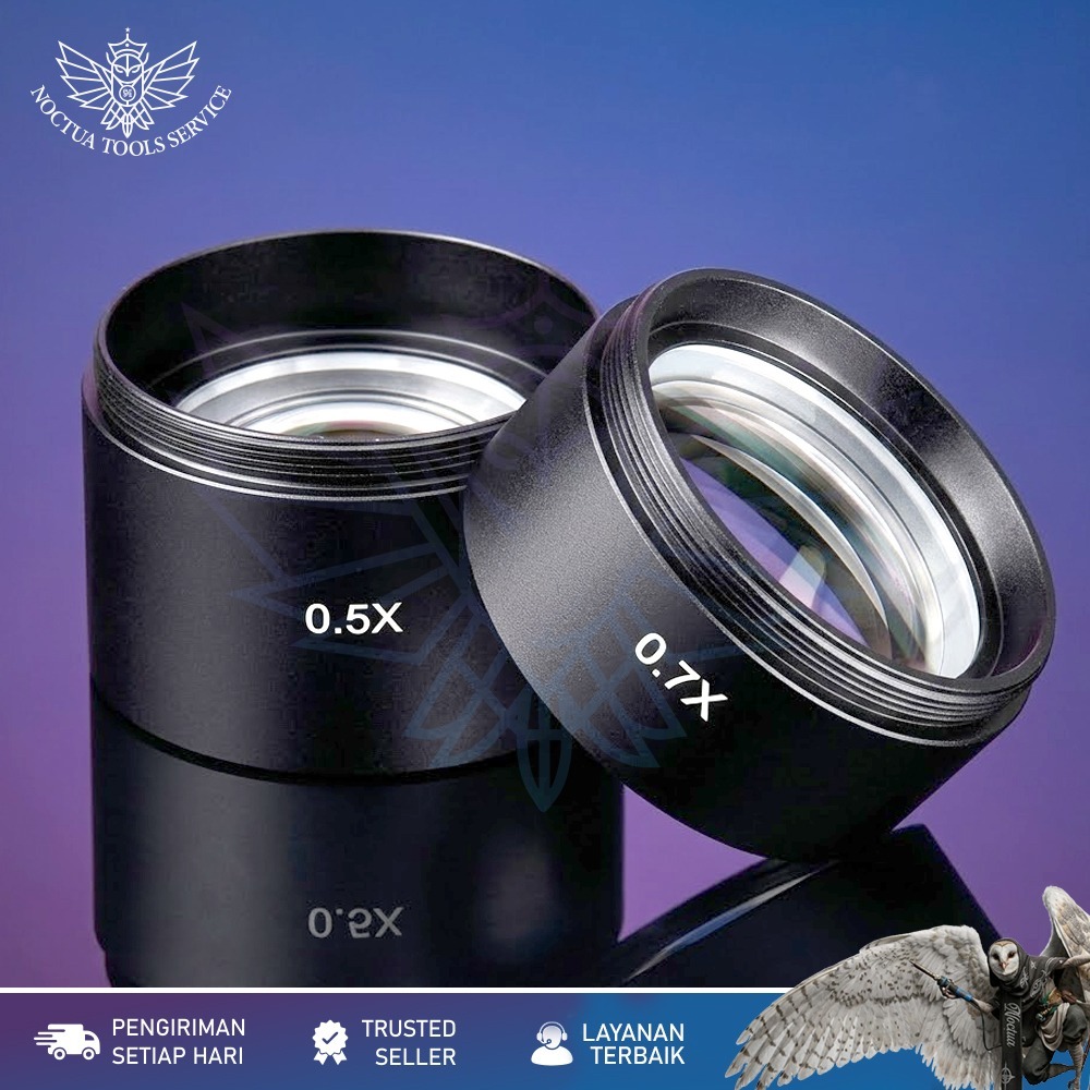 Lensa Peninggi Mikroskop 0.7x/ 0.75X / 0.5x / Lensa Bawah Mikroskop Universal / Lensa Peninggi Mikro