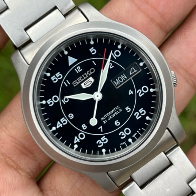 SEIKO SNK809K1 BLACK MILITARY FULLSET