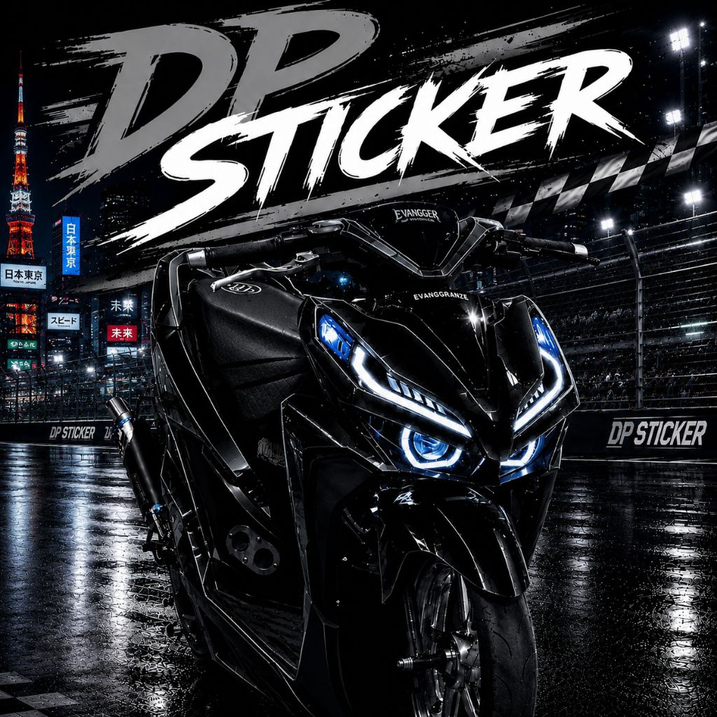 stiker skotlet maxdecal hitam glossy