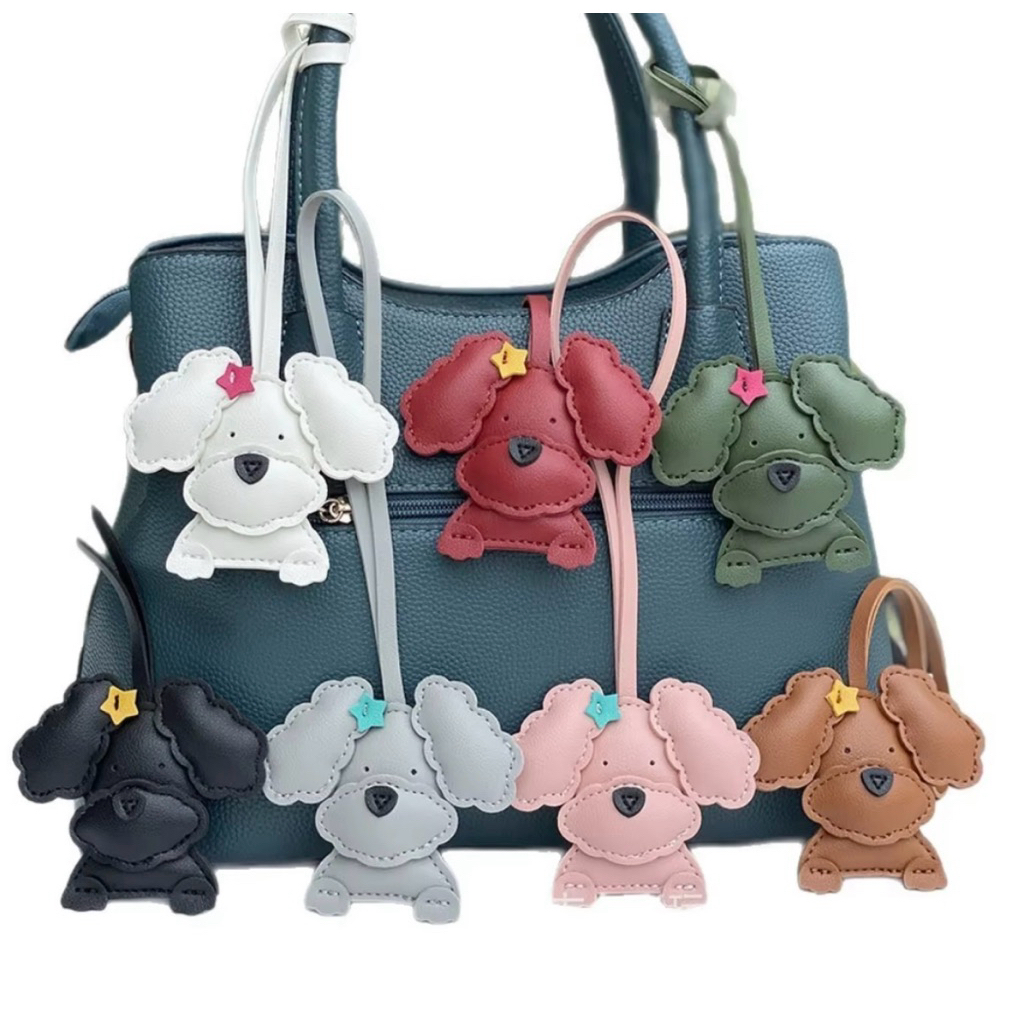 Poodle Bag Charms with Ribbons