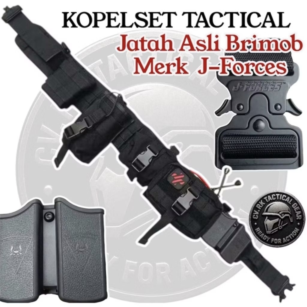 Kopel Set Brimob J-Forces Original Jatah Asli Polri - Sabuk Kopel Brimob Full Set Merk J Forces | Wa