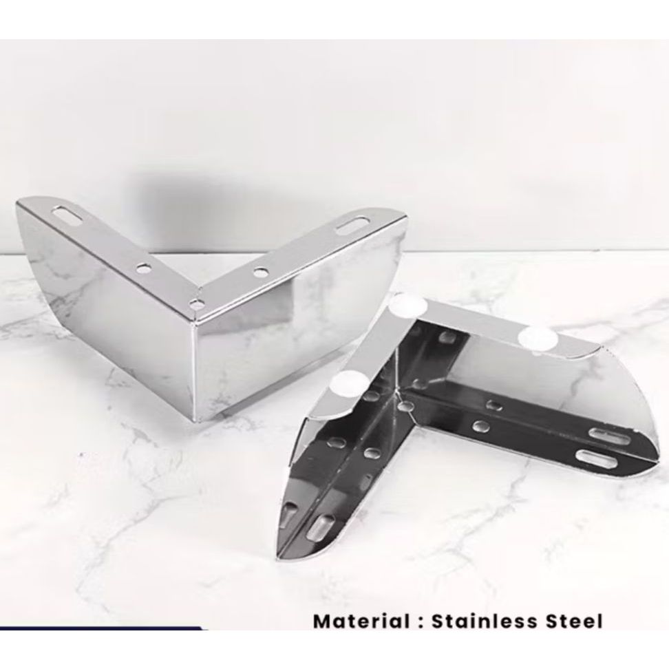 KAKI SOFA SIKU MODEL L STAINLESS - BAHAN BAKU SOFA/AKSESORIS SOFA