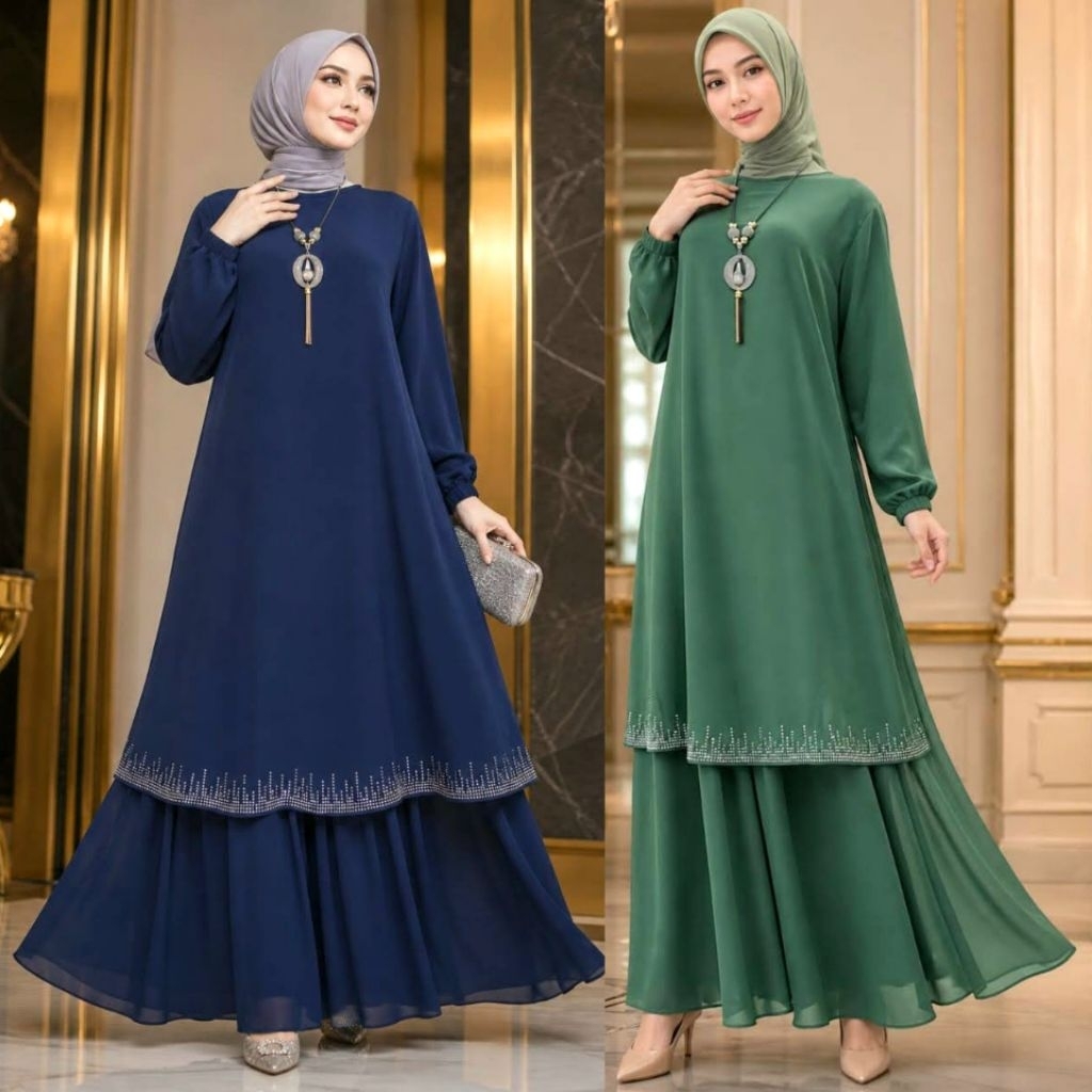 GAMIS MALAYSIA NON BUSUI Ceruty Armany*