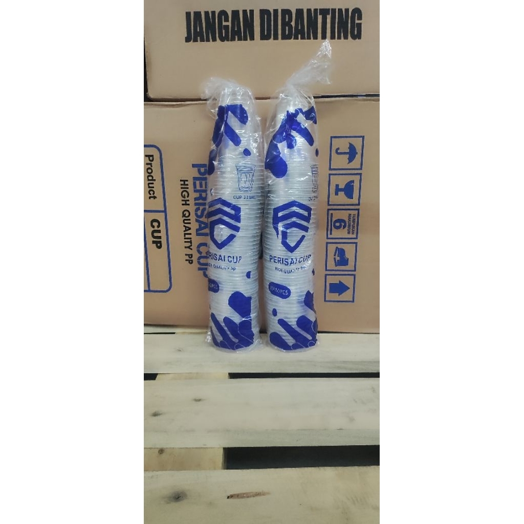 1 DUS GELAS CUP PLASTIK KOPI / GELAS AQUA 220 ML / GELAS CUP PLASTIK 8 OZ - 220 ML