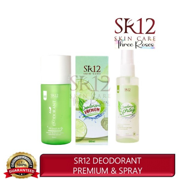 Deodorant Spray SR12 Tawas Penghilang Bau Ketiak 60ml Tahan 48 Jam Non Alkohol dan Non Parfume | Men
