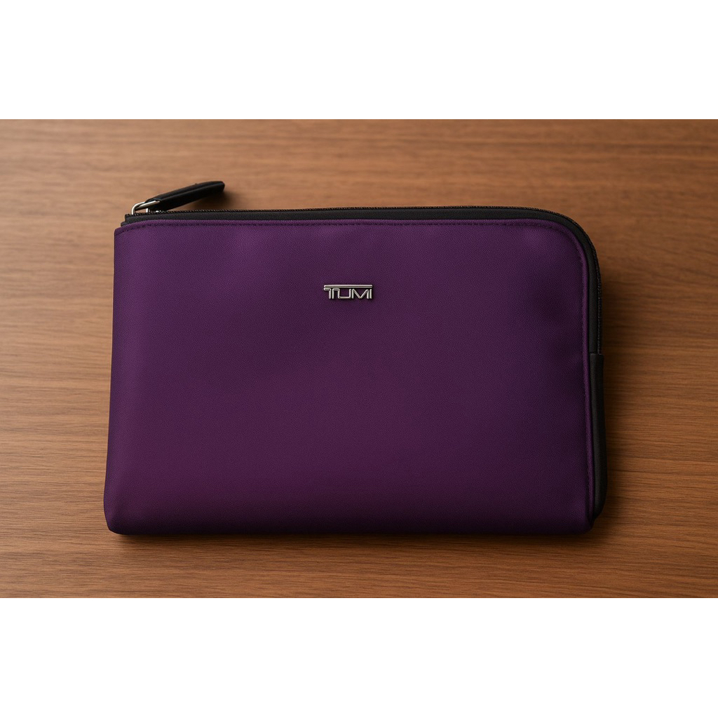 tumi flat purple original gift for delta airlines