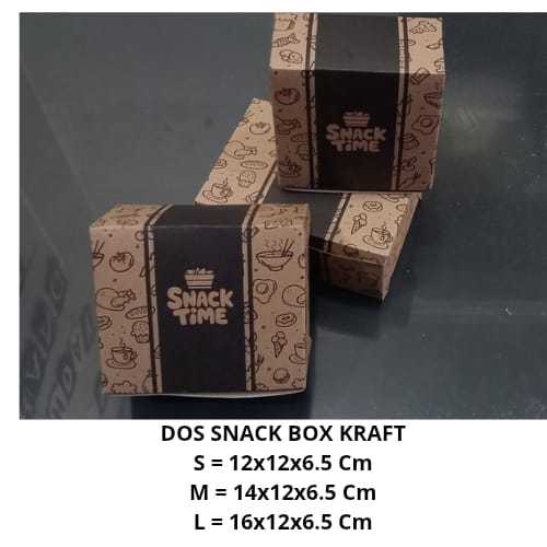 Dus Snack Box Kraft M (Medium) 14x12x6.5 /Dus Snack /Snack box M/Box Kraft/Snack Box Kraft/Box Snack