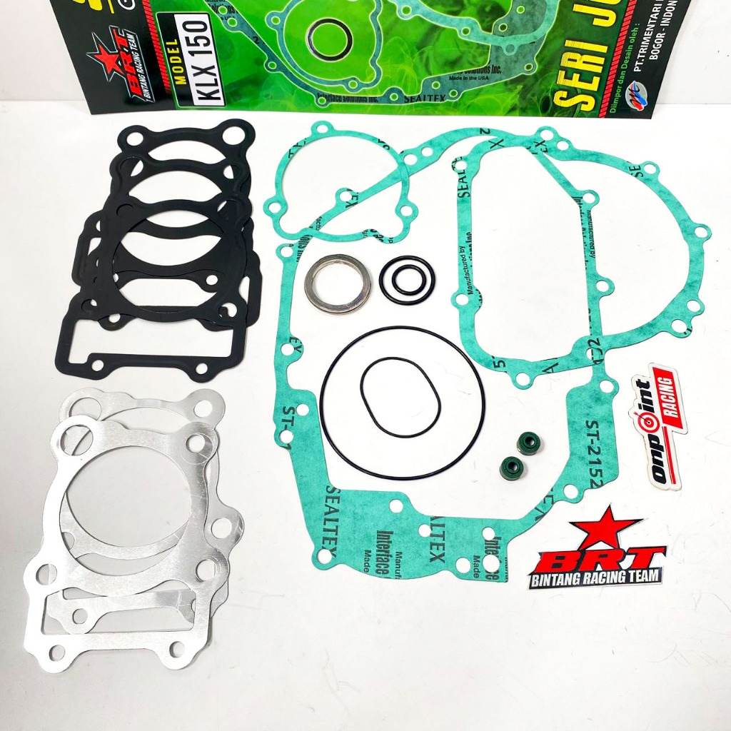 GASKET PAKING BLOK BRT FULL SET KLX 150 DTRACKER 150 63 68 66 68MM BOREUP 100% ORIGINAL BRT