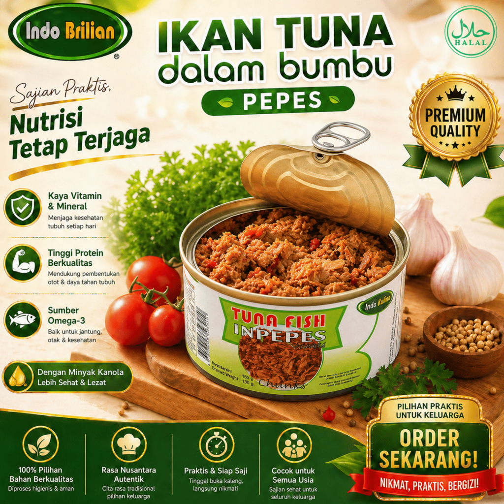 Tuna Kaleng Bumbu Pepes | Ikan Tuna Siap Saji Pedas Gurih | Makanan Kaleng Praktis | Tuna Siap Makan