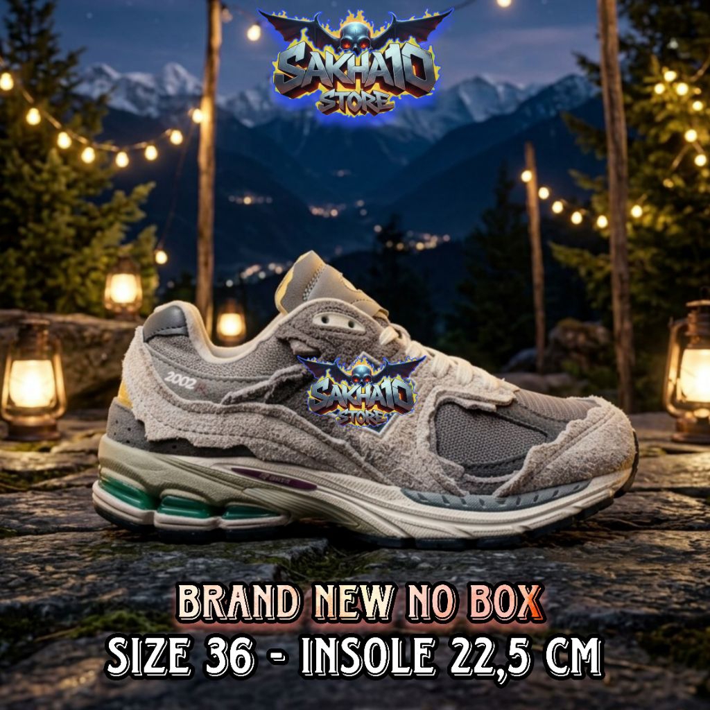 SEPATU SNEAKERS ANAK/DEWASA PRIA/WANITA UNISEX RUNNING/OLAHRAGA eNBe 2002R PROTECTION PACK GREY KECE