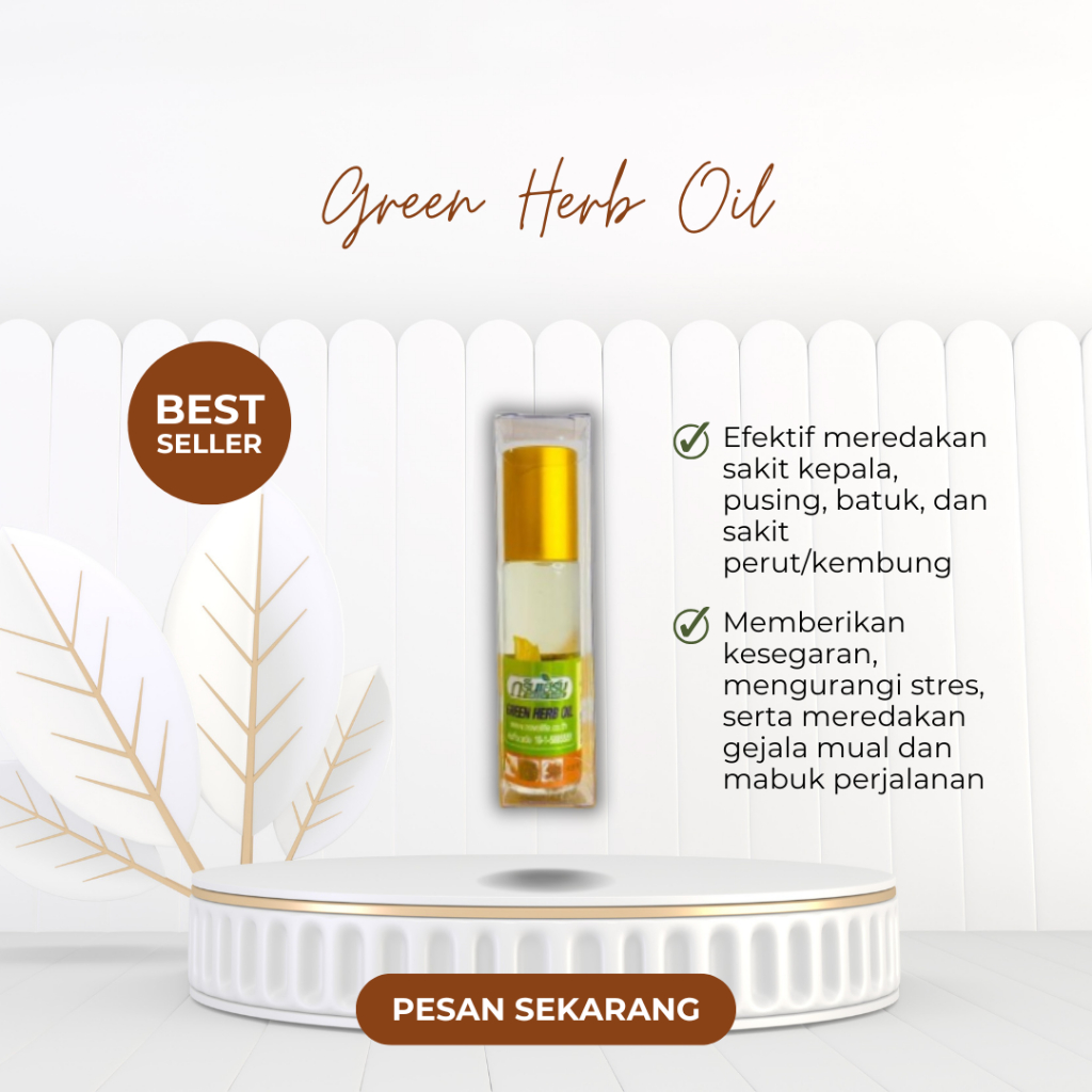 MINYAK ANGIN THAILAND MINYAK HERBAL GREEN HERB OIL ORI THAILAND