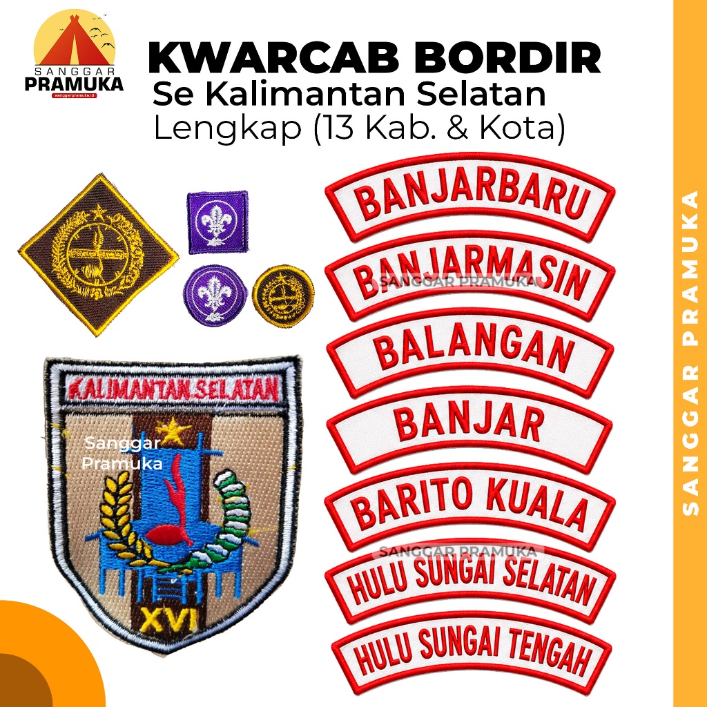 Bed Kwarcab Kalimantan Selatan Bordir Lengkap / Kwarda Provinsi Kalimantan Selatan / Kalsel