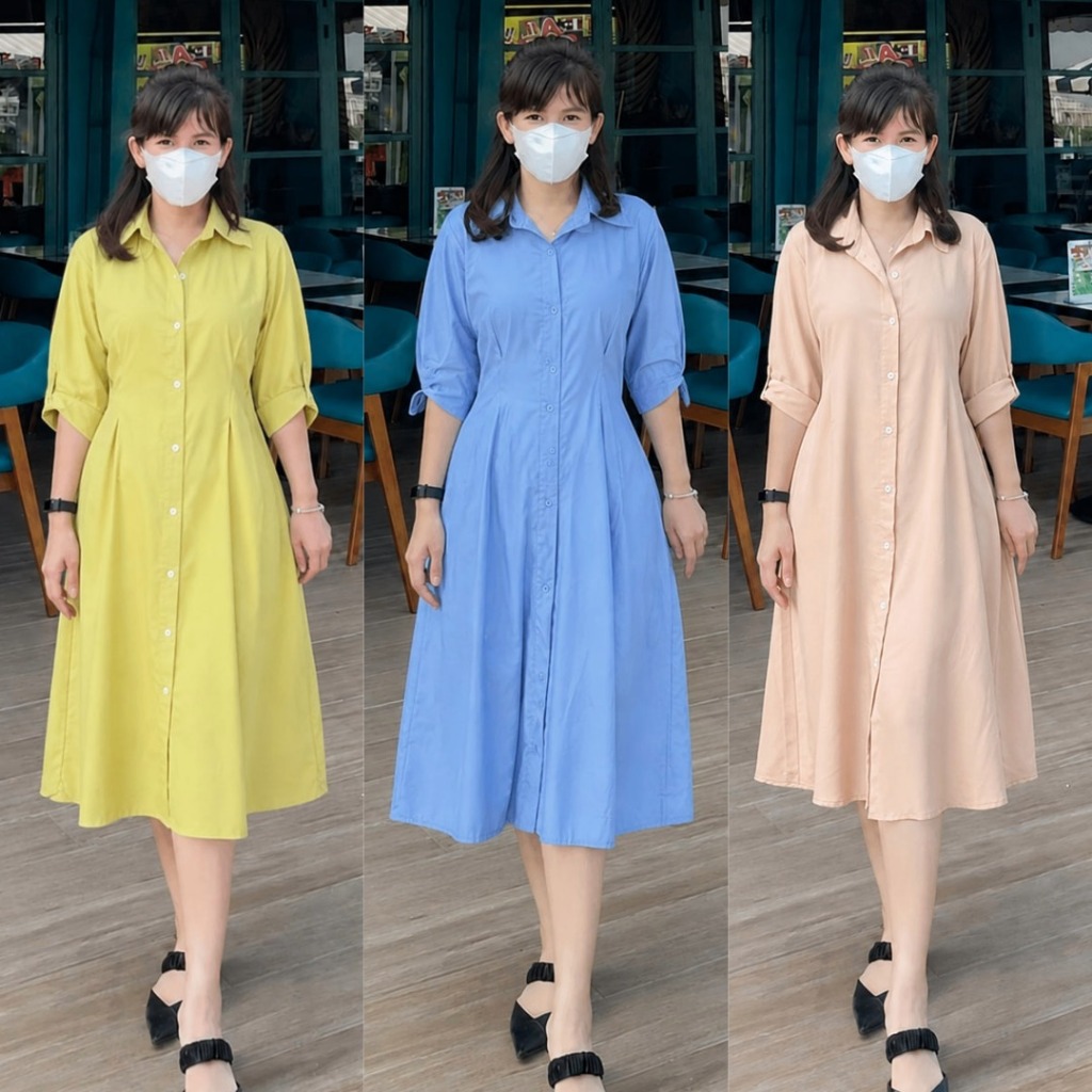 IZANY Daster Jolly / Dress Kancing  Wanita RAYON
