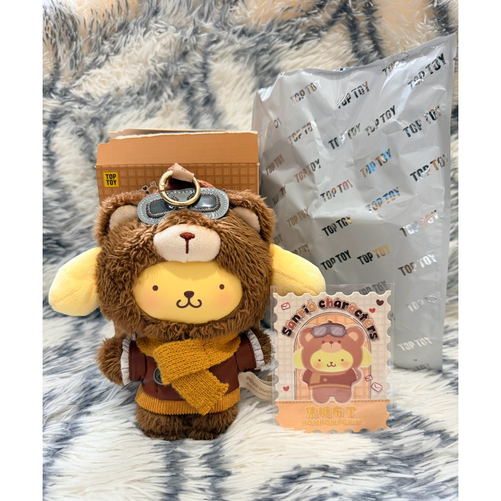 Selected Top Toy Sanrio Characters Afternoon Tea Pompompurin Plush Pendant