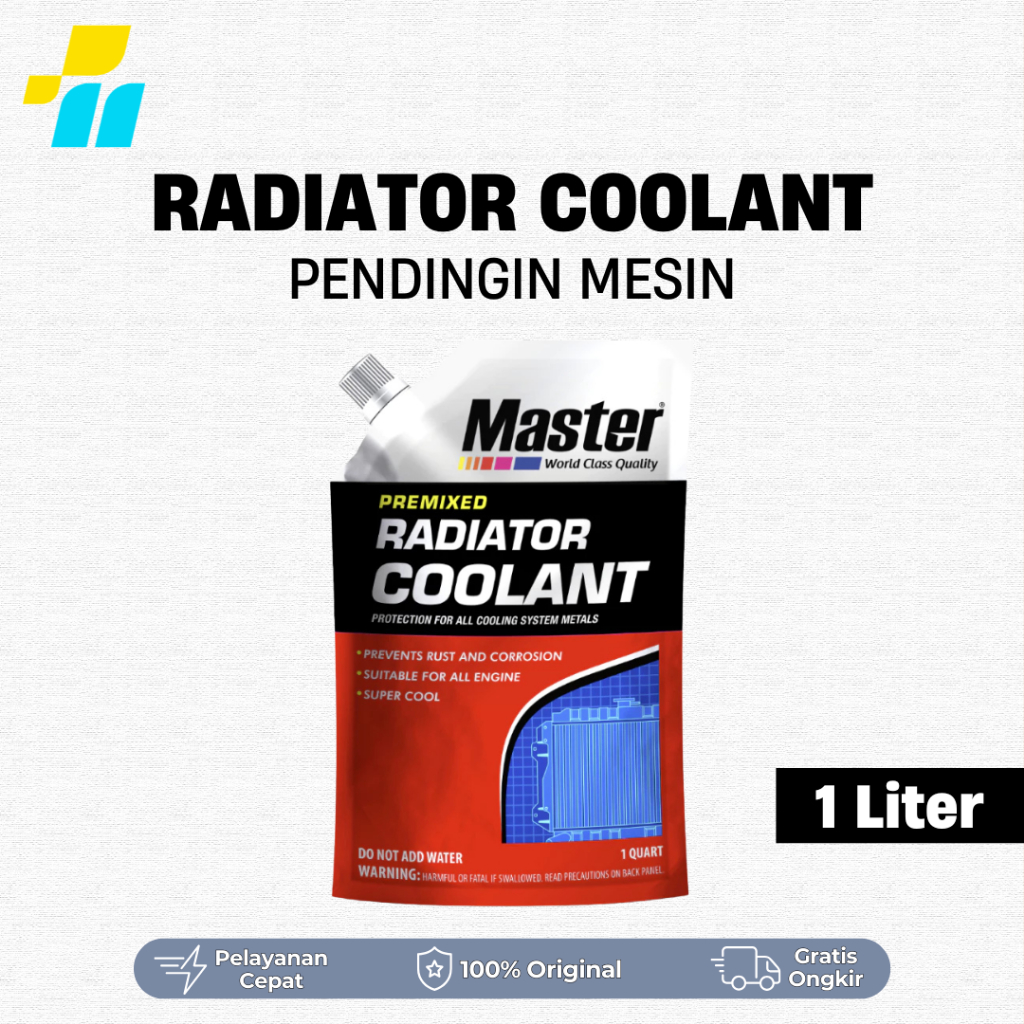 Master Coolant Air Radiator Hijau 1 Liter - Pendingin Mesin Motor Mobil Coolant Original