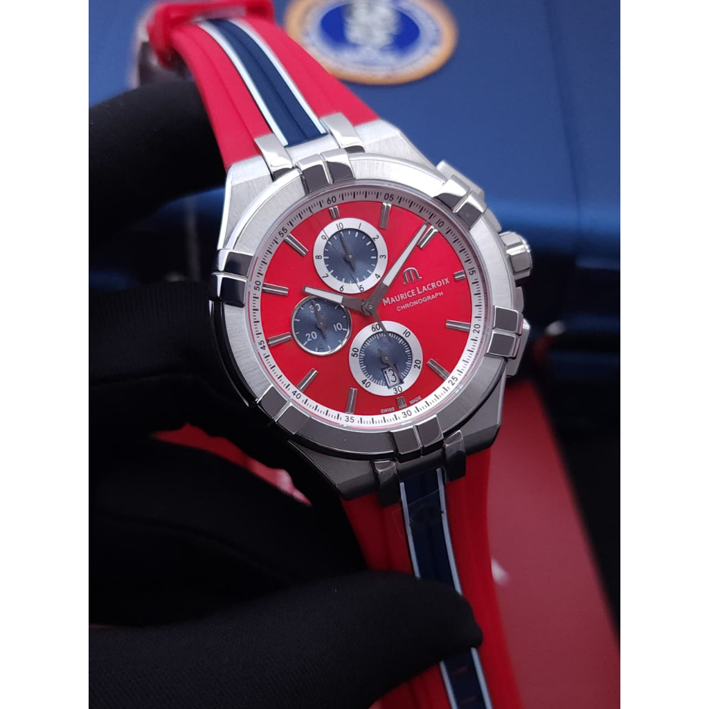 jam tangan pria Maurice Lacroix Aikon Chronograph Red 42MM SWISS