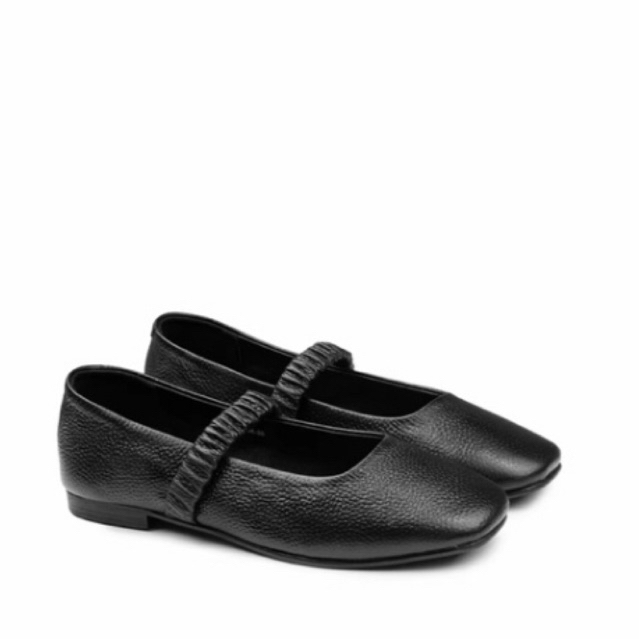 SEPATU KULIT SLIP ON PRABU - BLACK