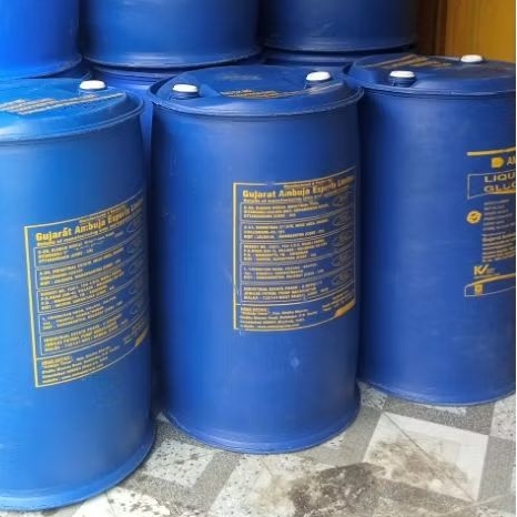 Drum Plastik Biru Bekas Gula Cair