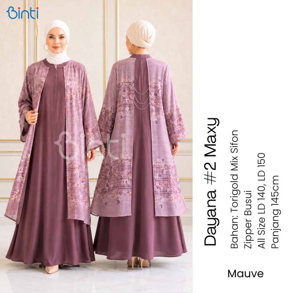 DAYANA#2 DRESS JUMBO LD 140 150 BAHAN TORYGOLD MIX SIFON BY BINTI BAJU JUMBO TERBARU GAMIS BIG SIZE