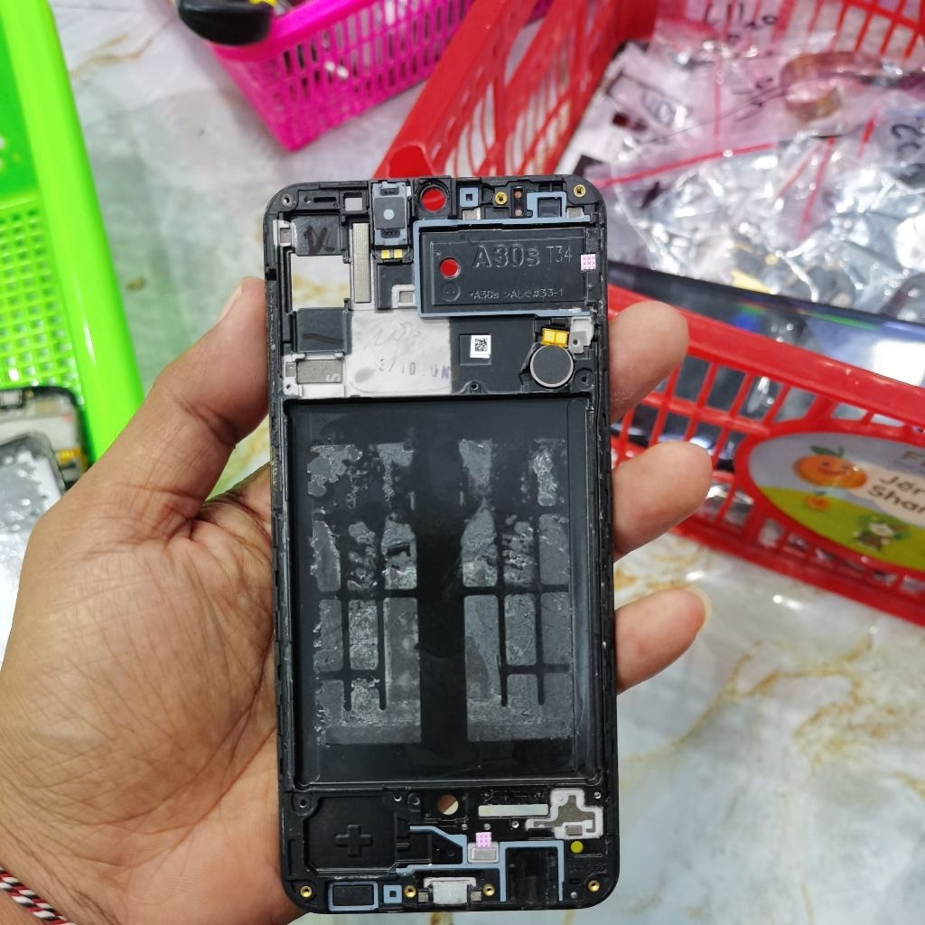 FRAME TATAKAN LCD SAMSUNG A30S ORI COPOTAN