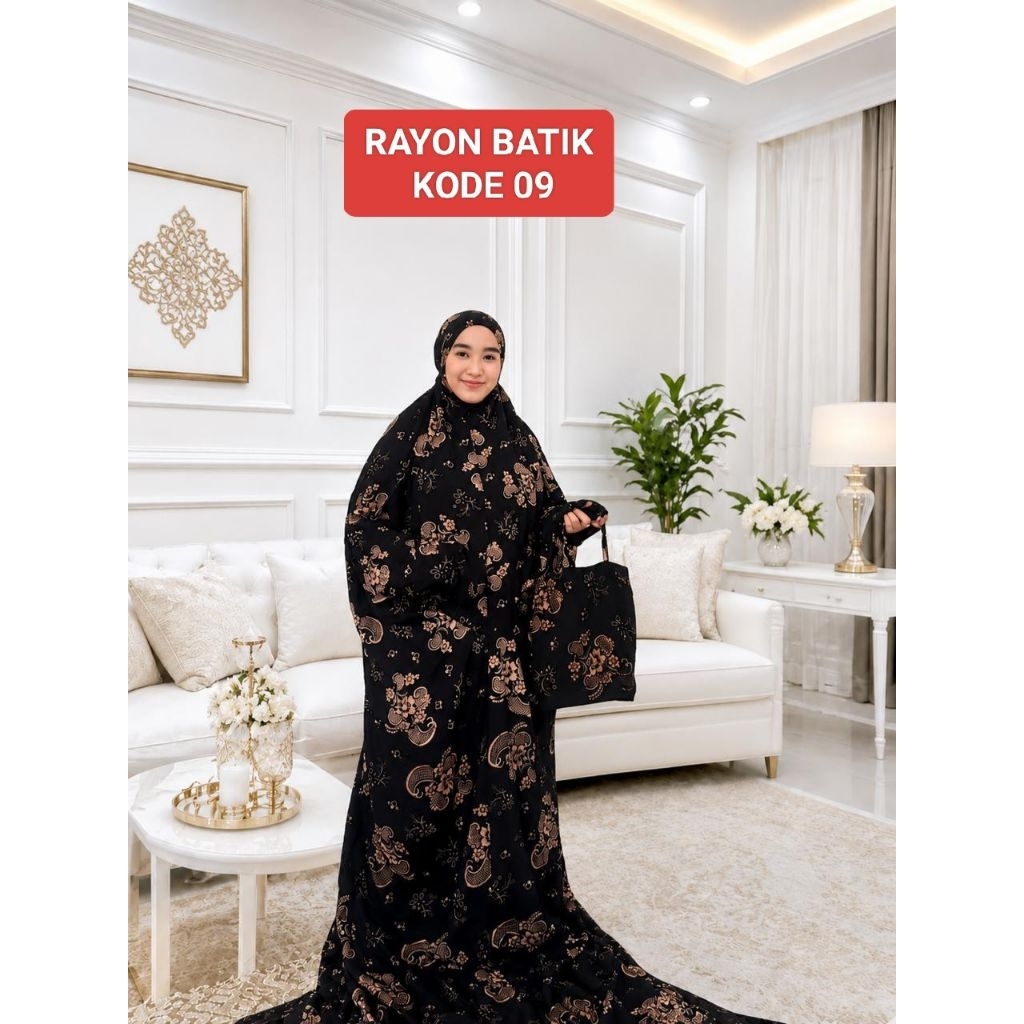 MUKENA SOFWAH BATIK TERUSAN BAHAN RAYON PREMIUM