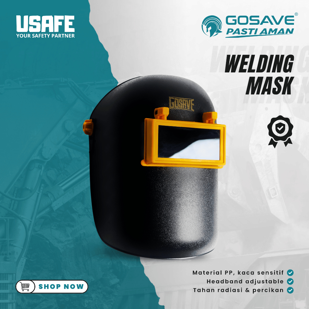 Welding Mask Kedok Kap Topeng Las GOSAVE