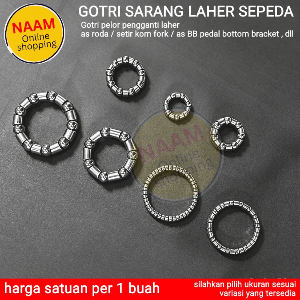 GOTRI SARANG SEPEDA - GOTRI PELOR SARANG LAHER AS RODA KOM FORK PEDAL HUB FREEHUB LAHAR TENGAH SETIR