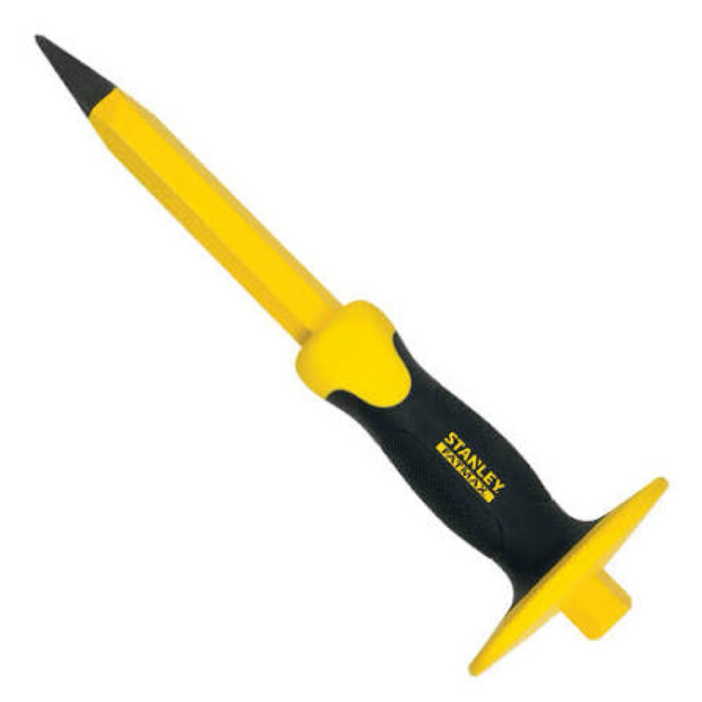STANLEY 16-329 Pahat Beton Chisel Concrete With Guard 3-4 in x 12 in