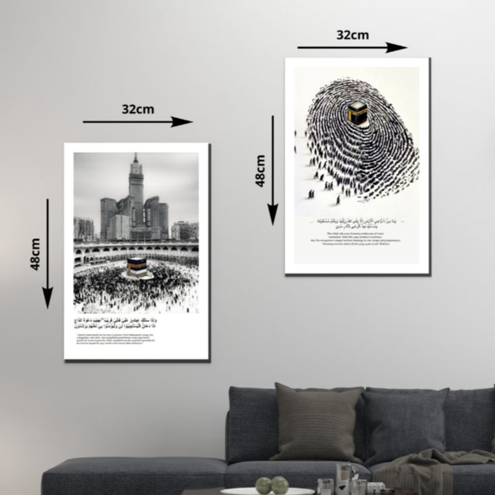 Hiasan Dinding Aesthetic Islami Kabah Poster Minimalis
