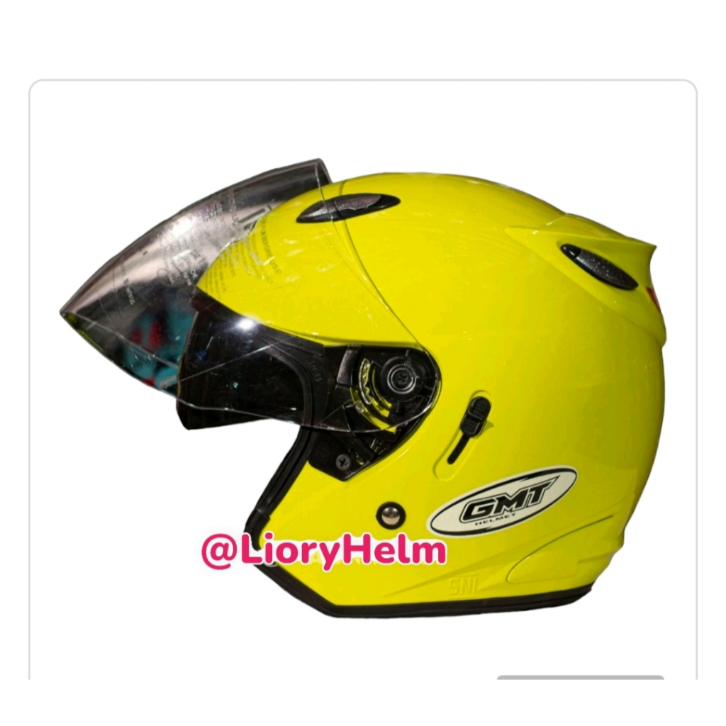 HELM HALFFACE ORIGINAL GMT DOUBLE VISOR HELM 2 KACA HELM SNI HELM ORI HELM PRIA DEWASA HELM WANITA H