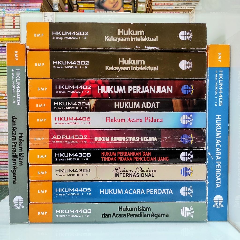 Buku UT HUKUM ACARA PERDATA, HUKUM ADAT, HUKUM KEKAYAAN, HUKUM ADMINISTRASI, HUKUM ISLAM, HUKUM PERJ