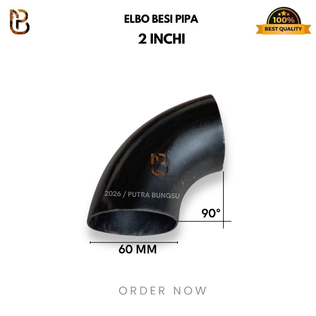 (PROMO)Elbow Keni Pipa Besi Las Ukuran 2 inchi | ELBOW SAMBUNGAN PIPA BESI 2"
