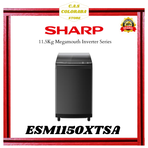 MESIN CUCI SHARP ESM1150XTSA MESIN CUCI TOP LOADING 11,5 KG ESM1150 ESM11 MESIN CUCI SHARP 11,5 KG