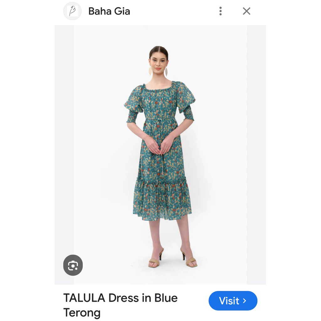 Baha gia talula dress in blue terong