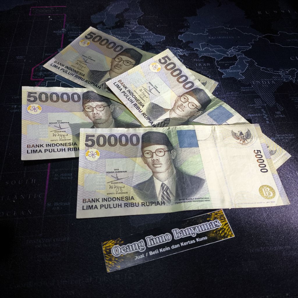 Koleksi 50.000 Rupiah WR Supratman Tahun 1999 Original
