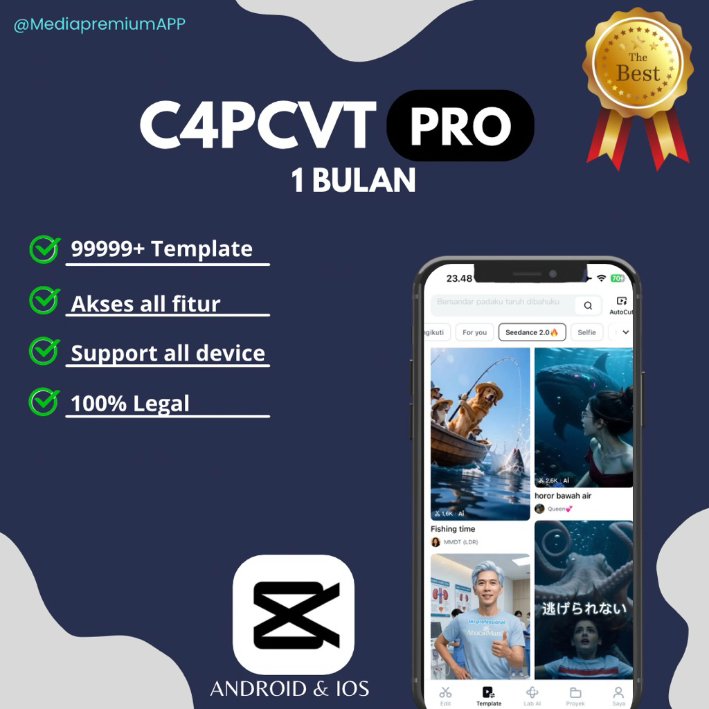 CAPCUT PRO 1 BULAN | BEBAS 9983+ TEMPLATE | android & ios