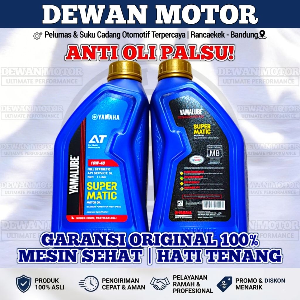 YAMALUBE SUPER MATIC 1L Oli Mesin Motor Matic Yamaha NMAX Aerox XMAX Lexi FULL SYNTHETIC Original - 