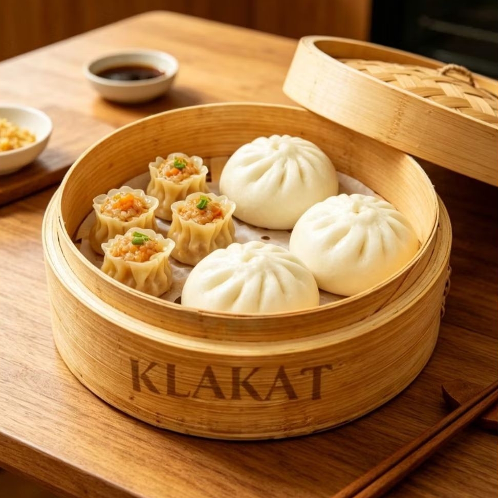 Klakat bambu dimsum 15 cm wadah klakat bambu dimsum