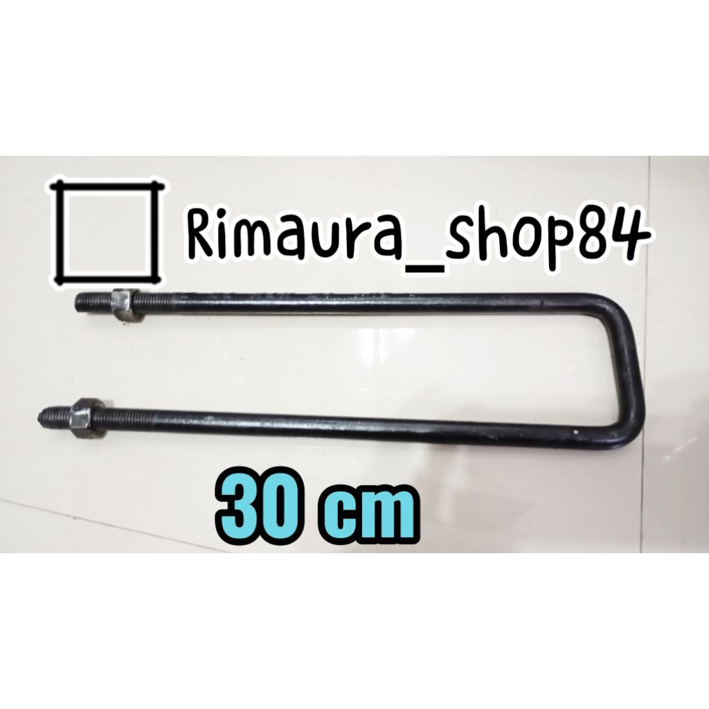 U bolt / Kawel bak truk / Begel beton 16 mm Lebar 8 cm