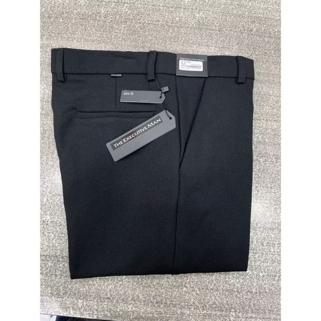 CELANA DASAR HITAM SLIM FIT EXECUTIVE PRIA