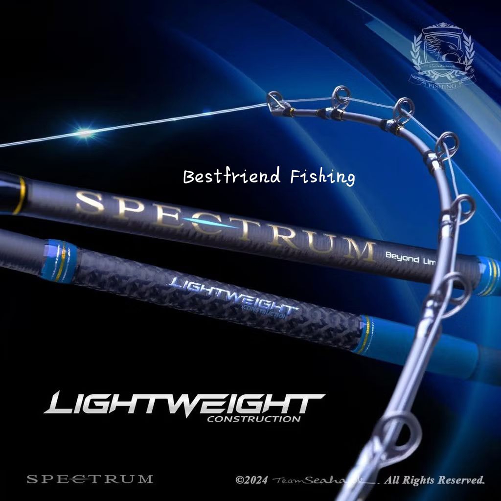 Joran TeamSeahawk Spectrum HMCC-30T Jigging Rod TORAYCA- Bonus Topi