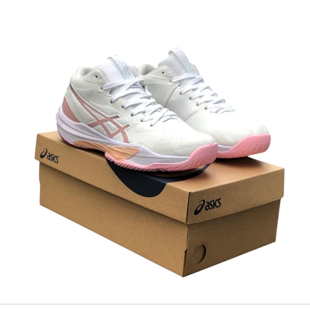 Sepatu Voli Wanita Asics Perempuan Ukuran 37 38 39 40 Warna Peach Putih
