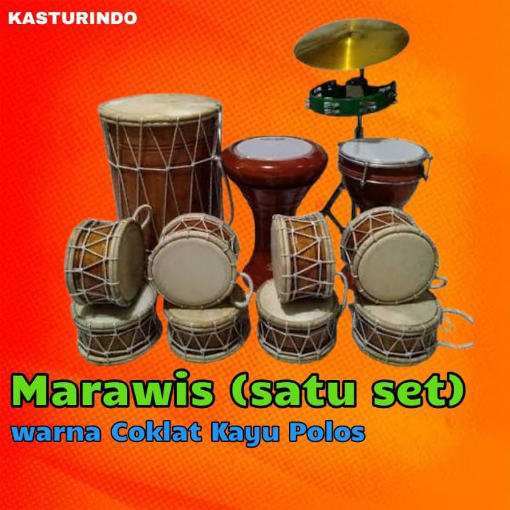Satu Set Alat Musik Islami Marawis - Polos
