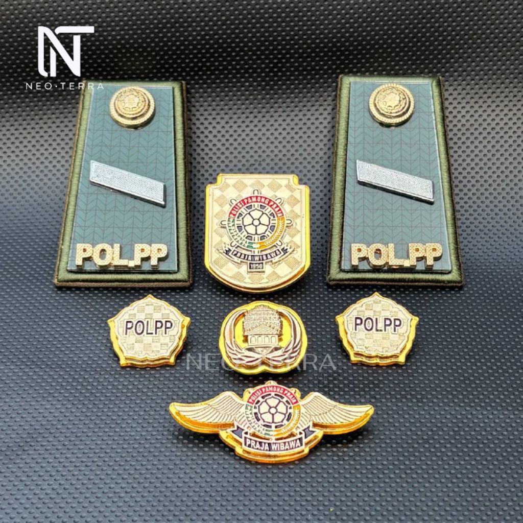 Paket Atribut Pol Pp Pangkat 2A 2B 2C 2D / 3A 3B 3C 3D / 4A 4B Satpol Pp Lengkap Premium