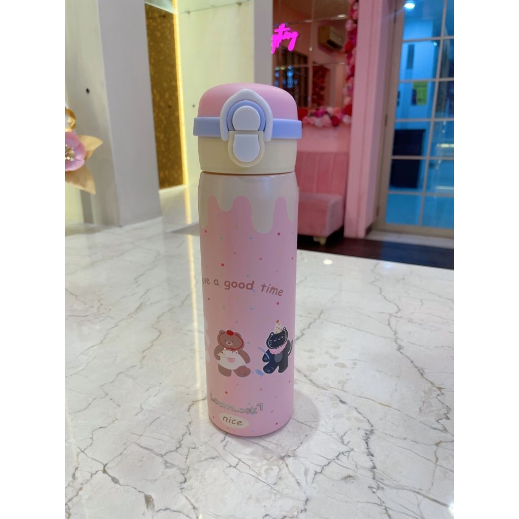 NEW tumbler anak locknlock bear / tumbler anak locknlock pink bear / tumbler anak locknlock lucu imu