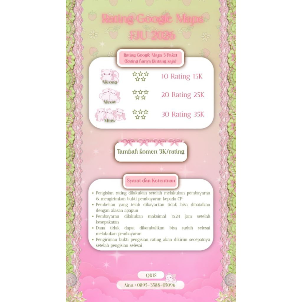 Rating Gmaps ~chat admin terlebih dahulu